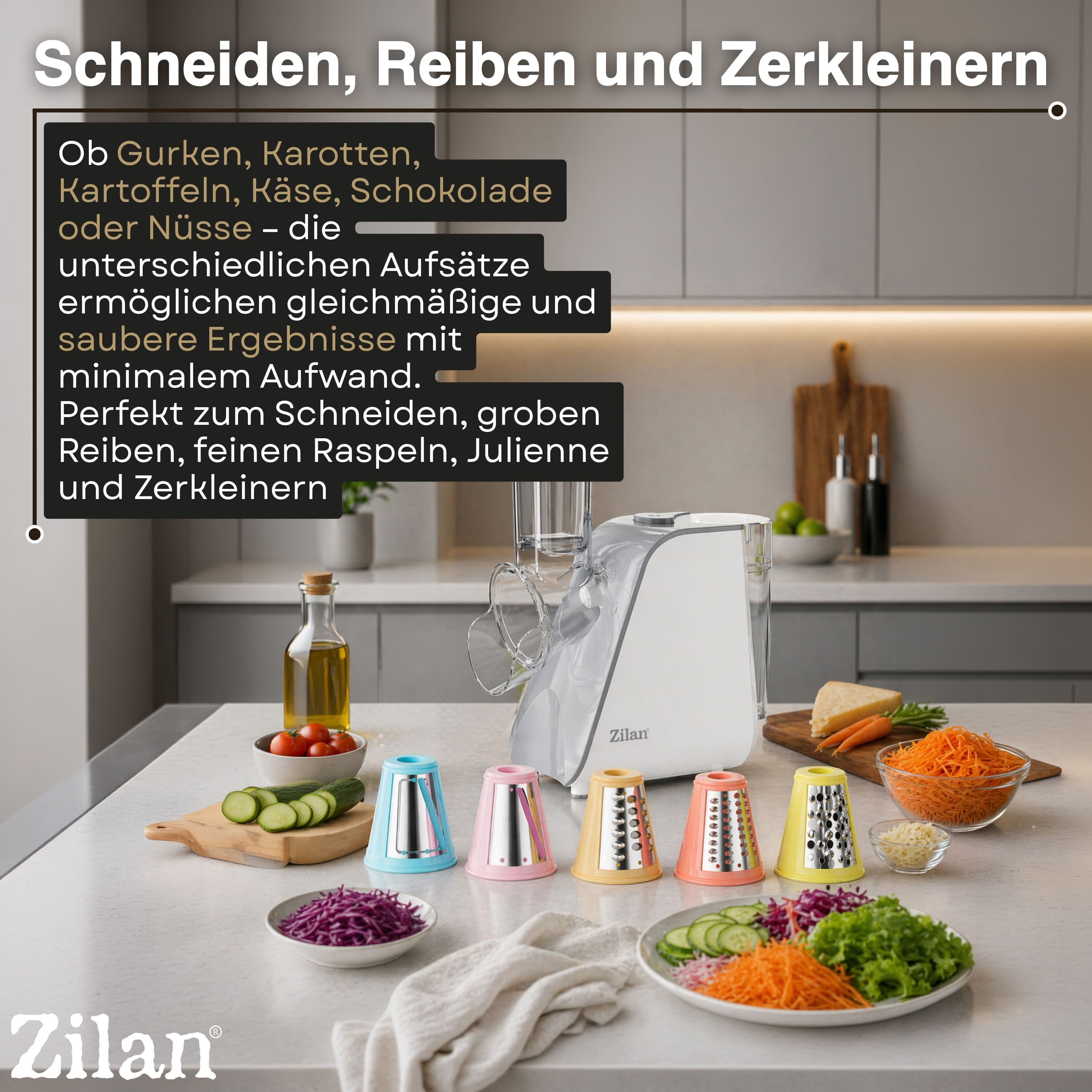 Zilan ZLN-2778 Elektrischer Gemüsehobel