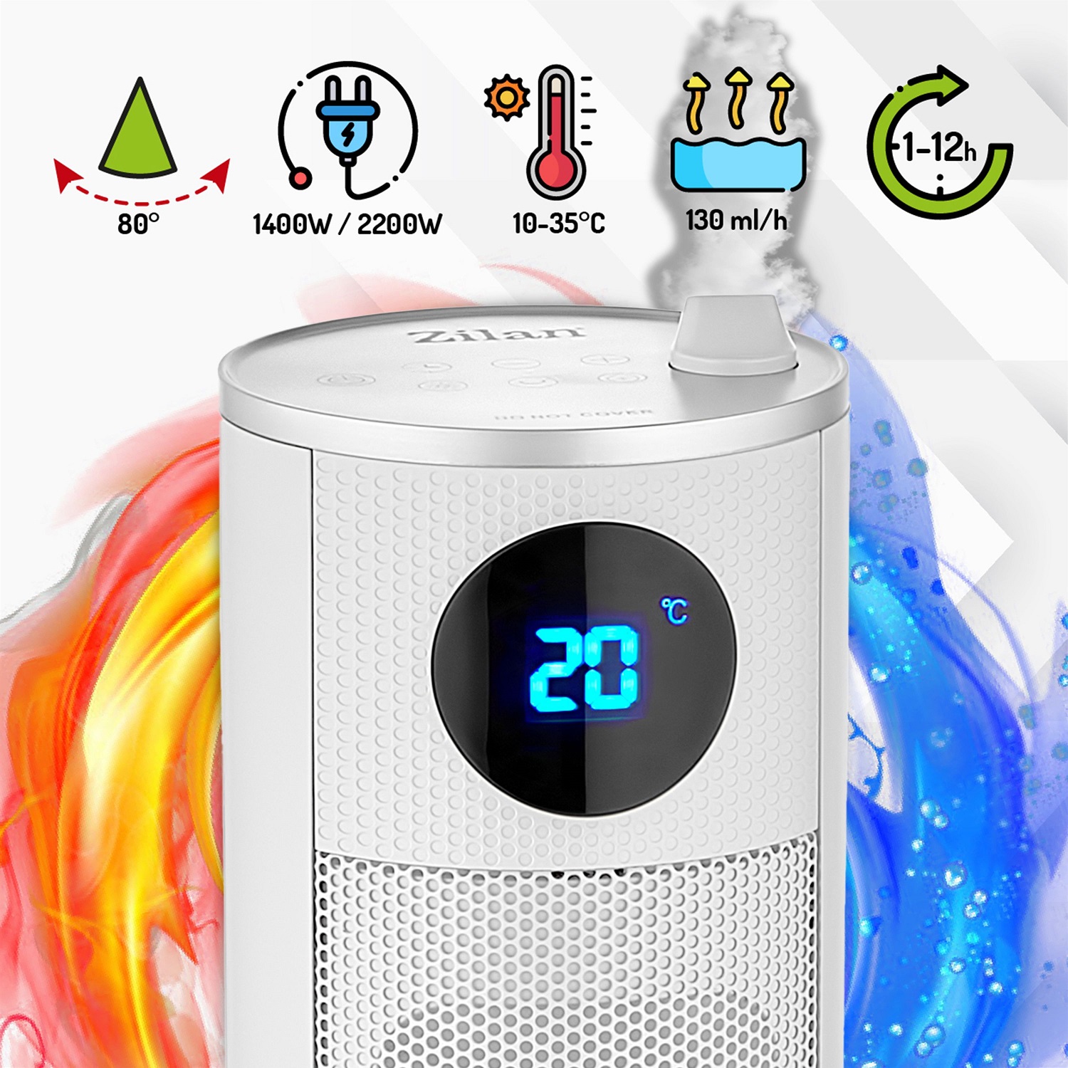 Zilan ZLN-5640 3in1 Keramik Turmheizlüfter Zilan ZLN-5640 3in1 Keramik Turmheizlüfter