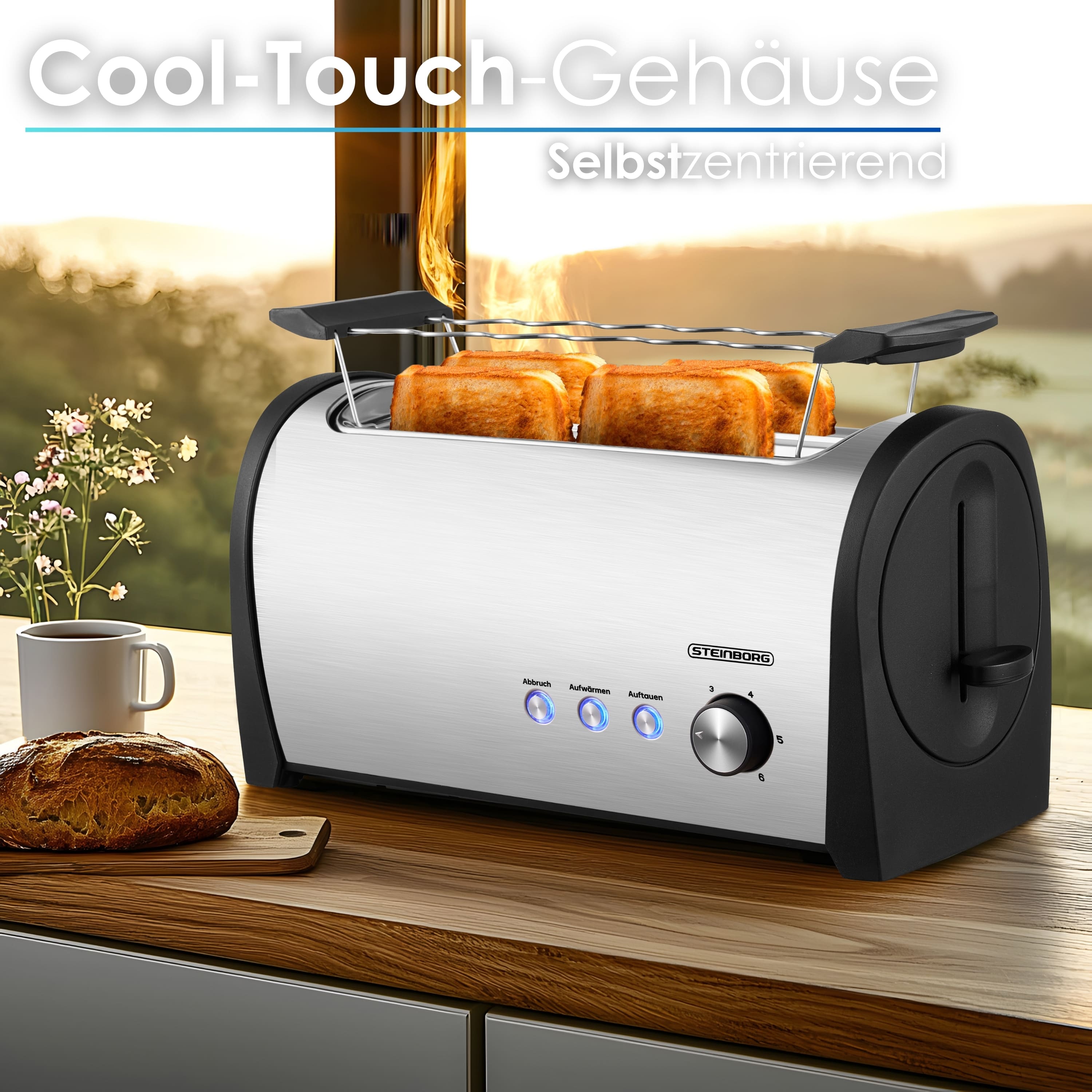 Steinborg SB-2213 Toaster 2 lang Silce
