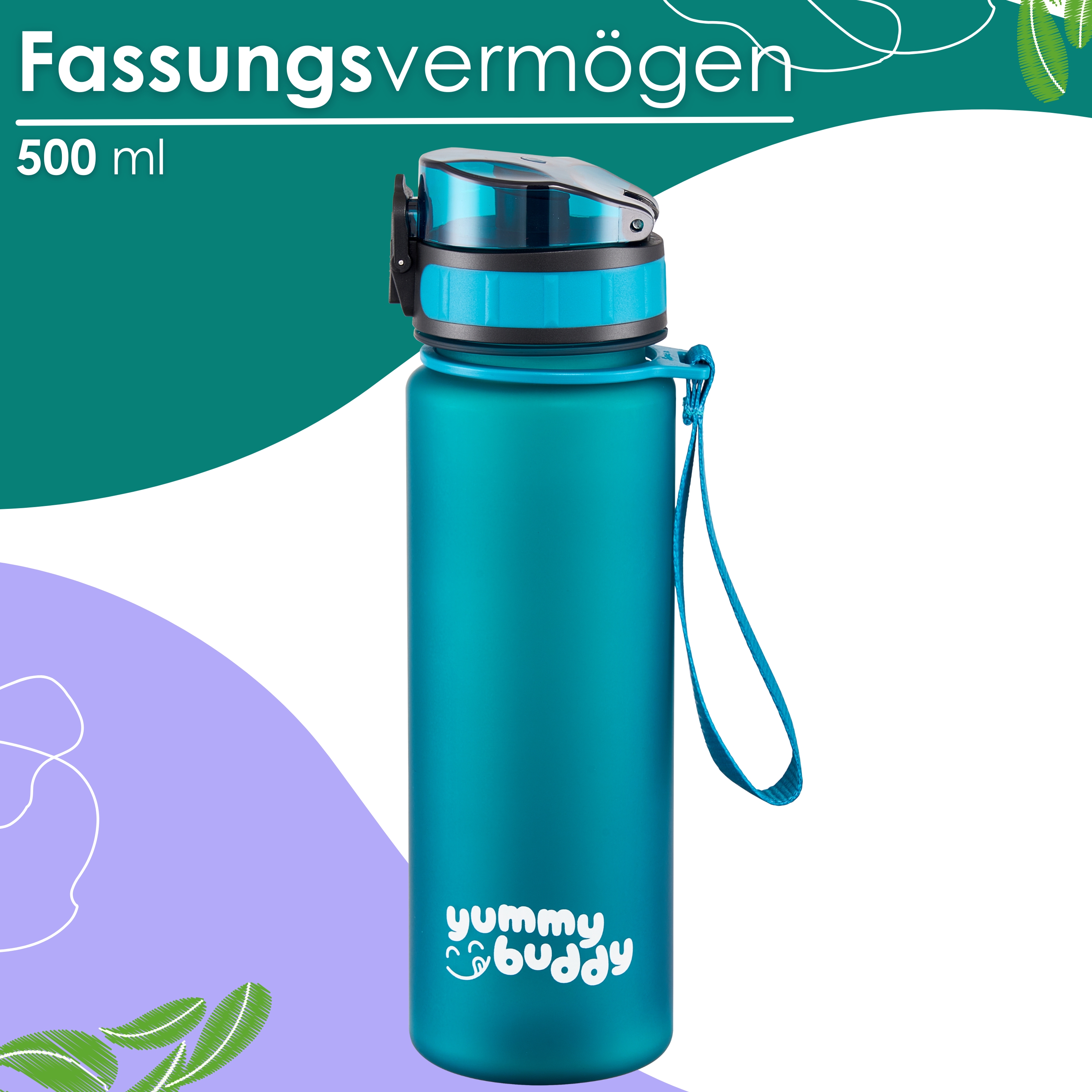 Ecosa EO-8193 Trinkflasche Petrol Ecosa EO-8193 Trinkflasche Petrol