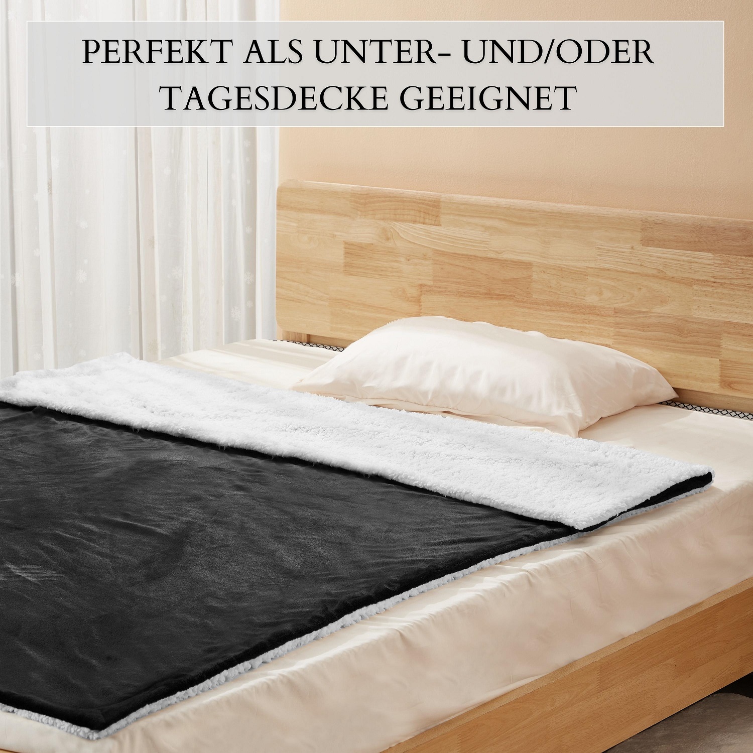 Ecosa EO-9503 Kuscheldecke 150*200cm Schwarz+Weiß Ecosa EO-9503 Kuscheldecke 150*200cm Schwarz+Weiß