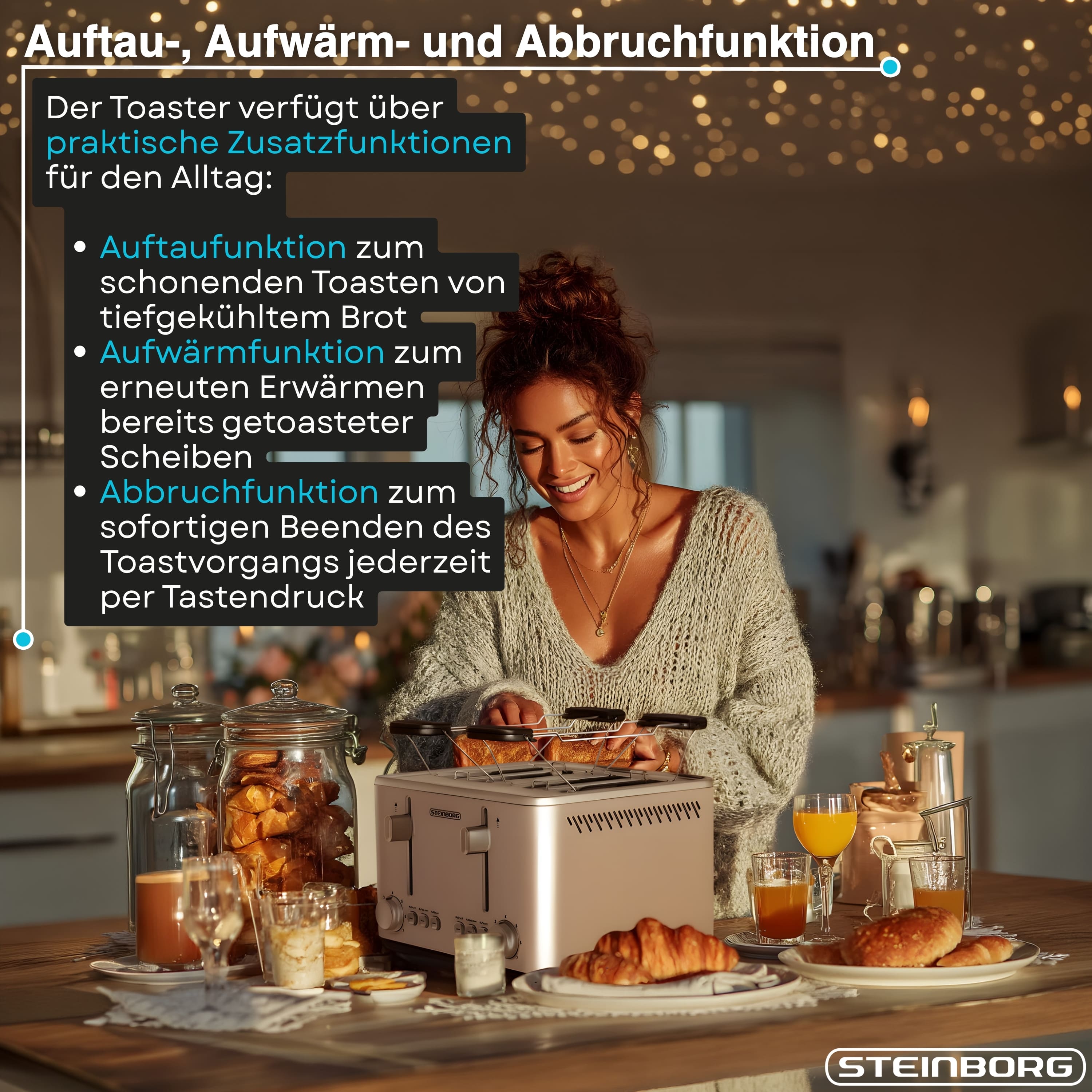 Steinborg SB-2250 Toaster 4 Silce