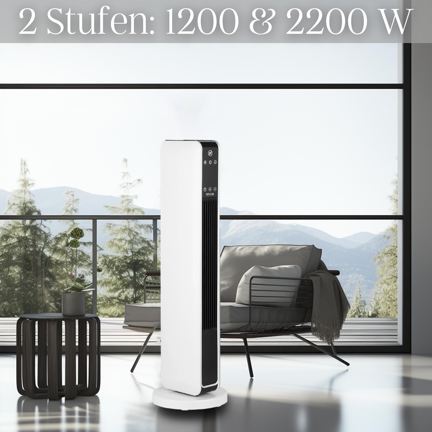 Echos Keramik Heizlüfter weiß | mit Fernbedienung | 8 h Timer Echos Keramik Heizlüfter weiß | mit Fernbedienung | 8 h Timer