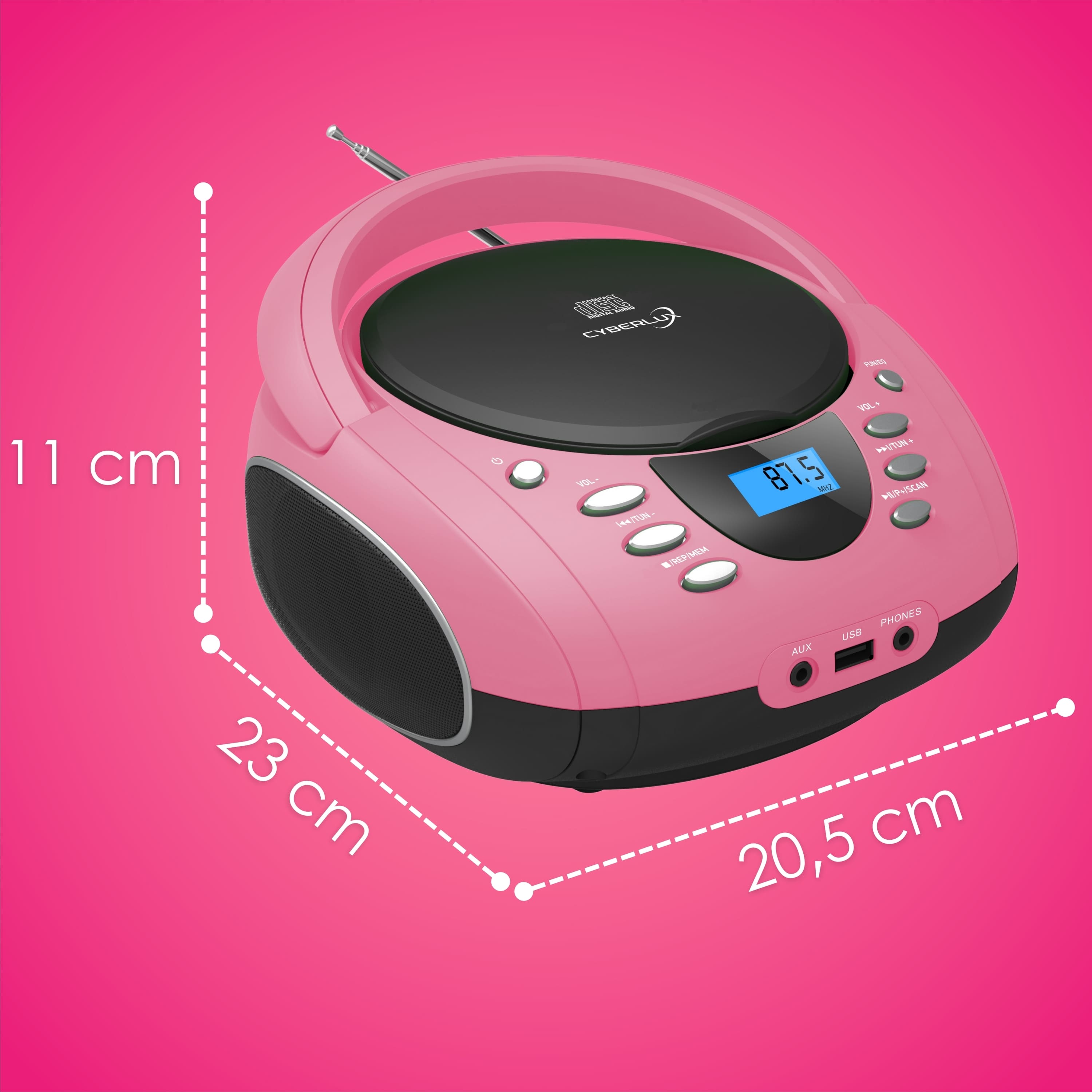 Cyberlux CL-720 CD-Player Pink Cyberlux CL-720 CD-Player Pink