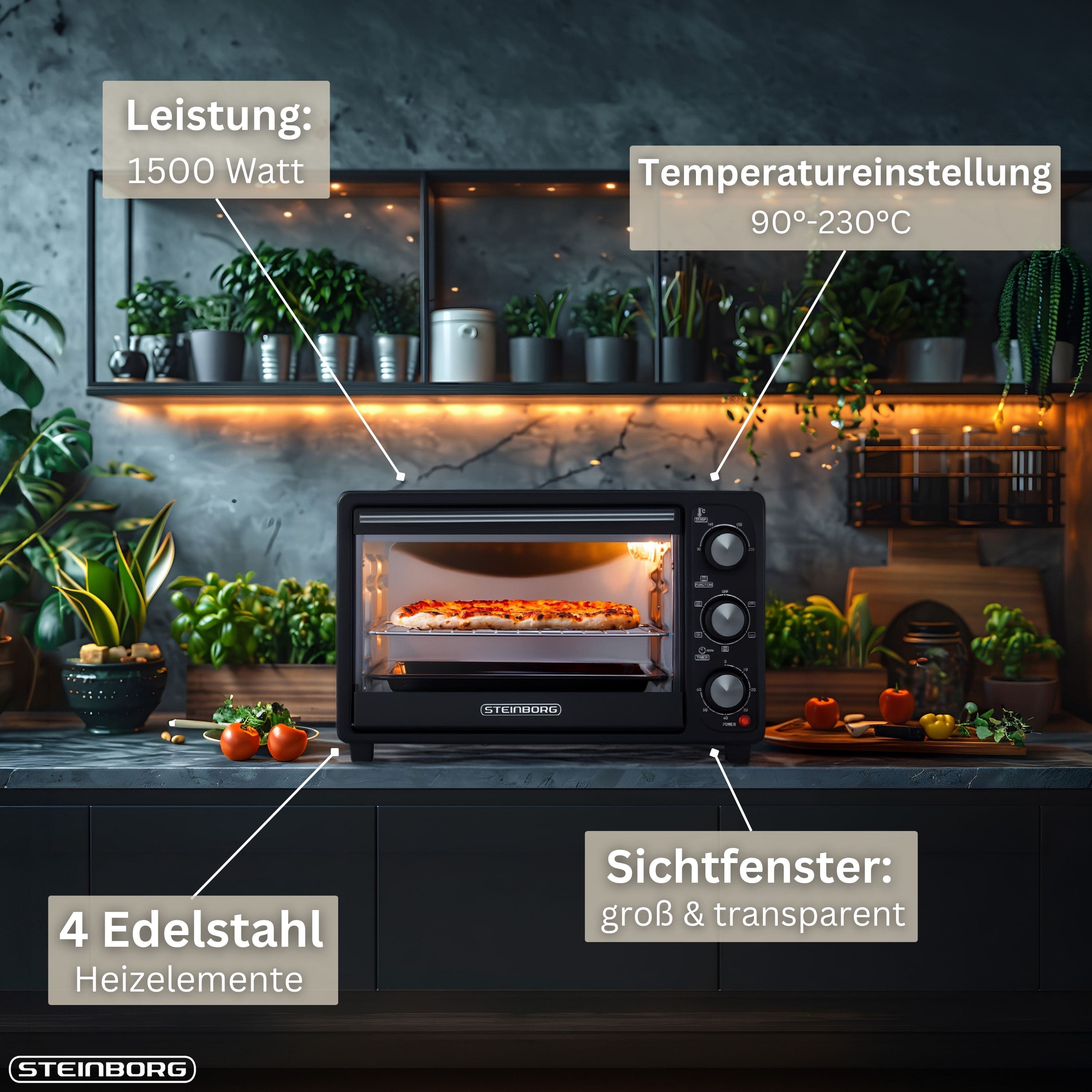 Steinborg SB-3023 Backofen 25L