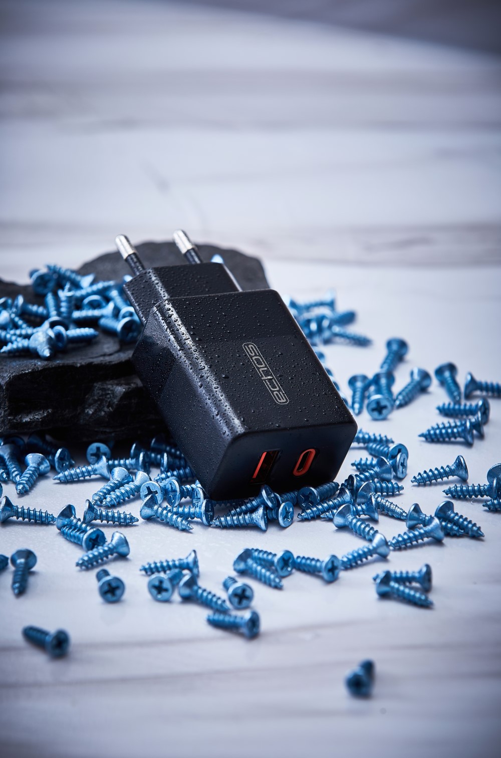 Echos Eco-4043 Dual Port Schnellladegerät 25W schwarz Echos Eco-4043 Dual Port Schnellladegerät 25W schwarz