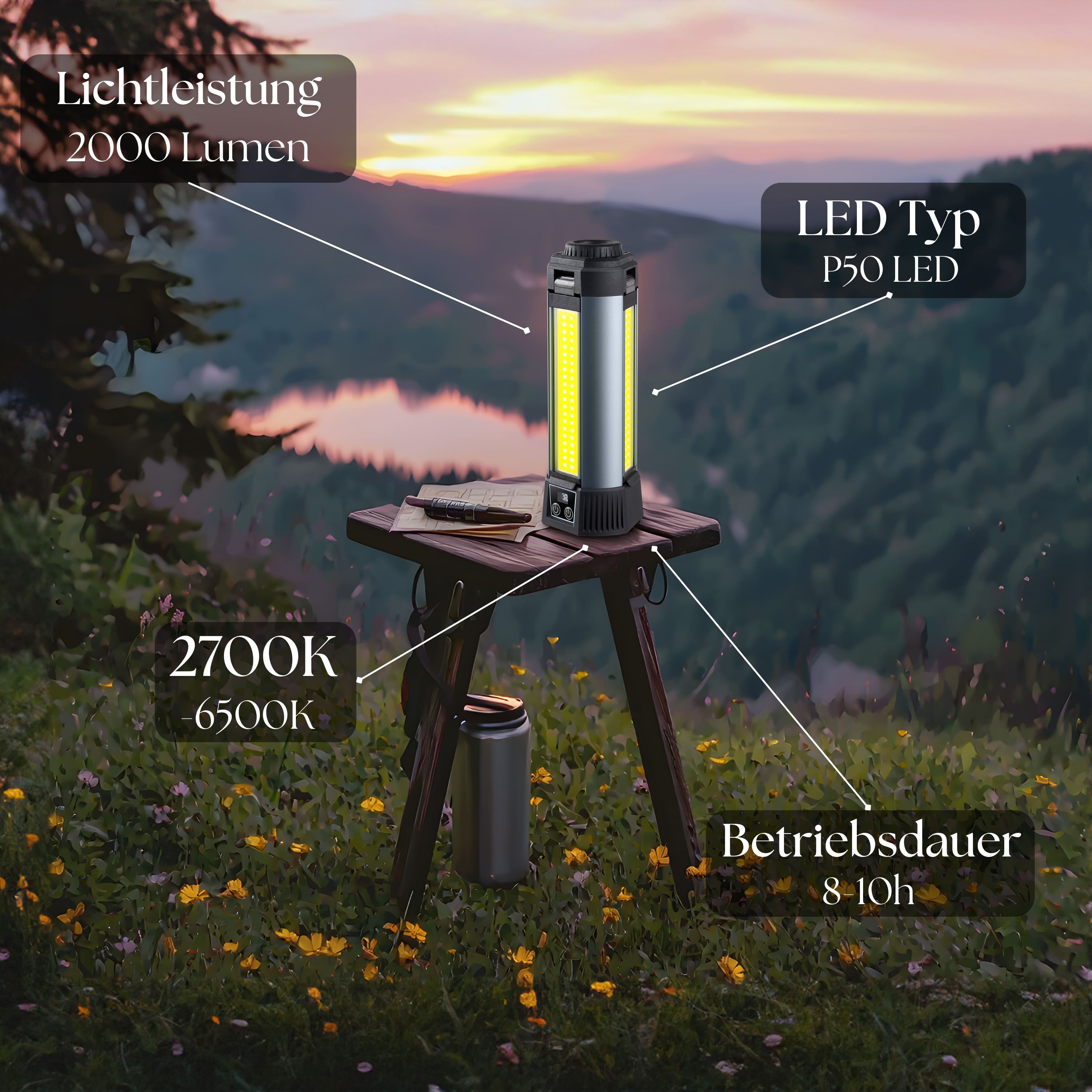 Steinborg SB-8200 12in1 Multfunktionsleuchte