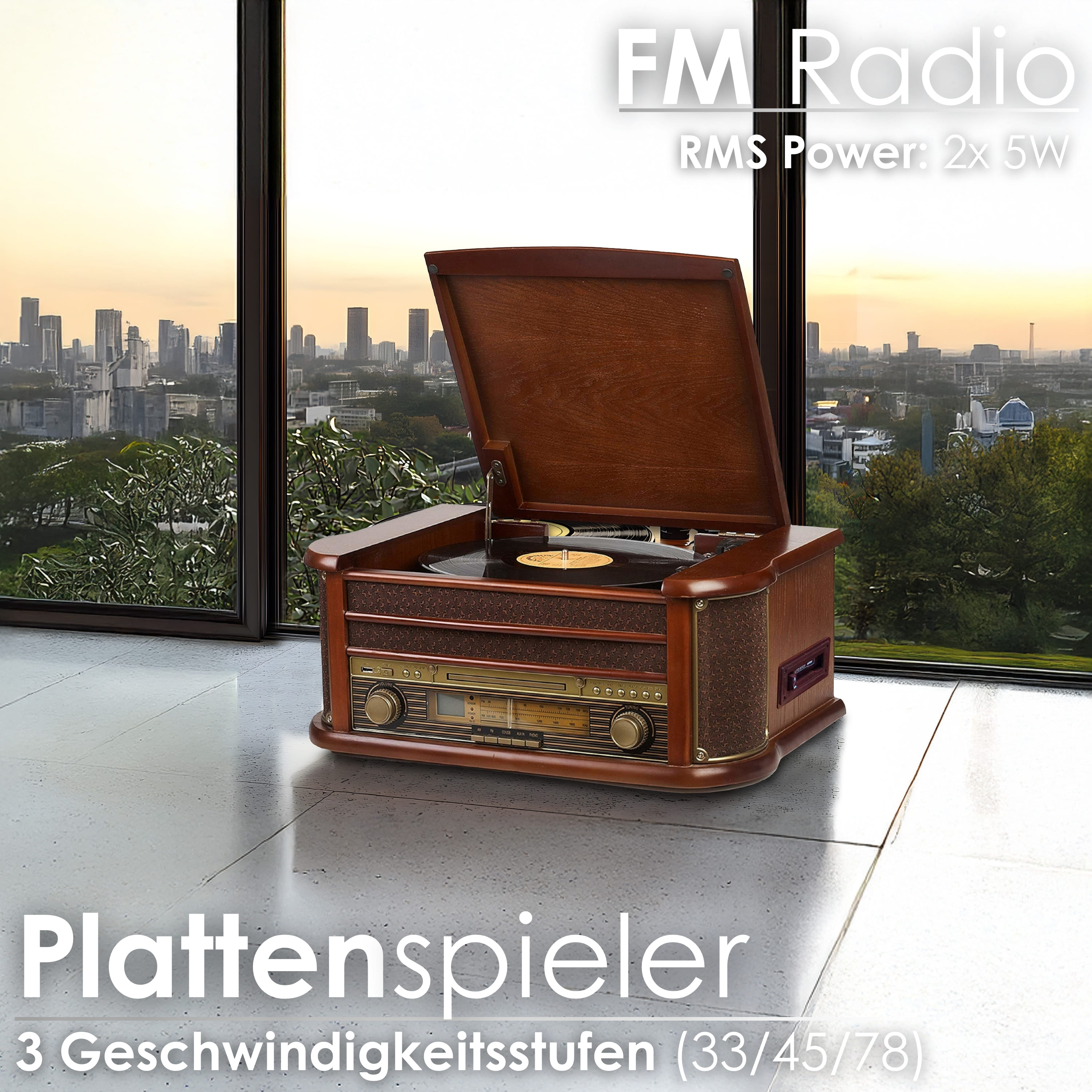 Cyberlux CL-3010 Nostalgie Plattenspieler