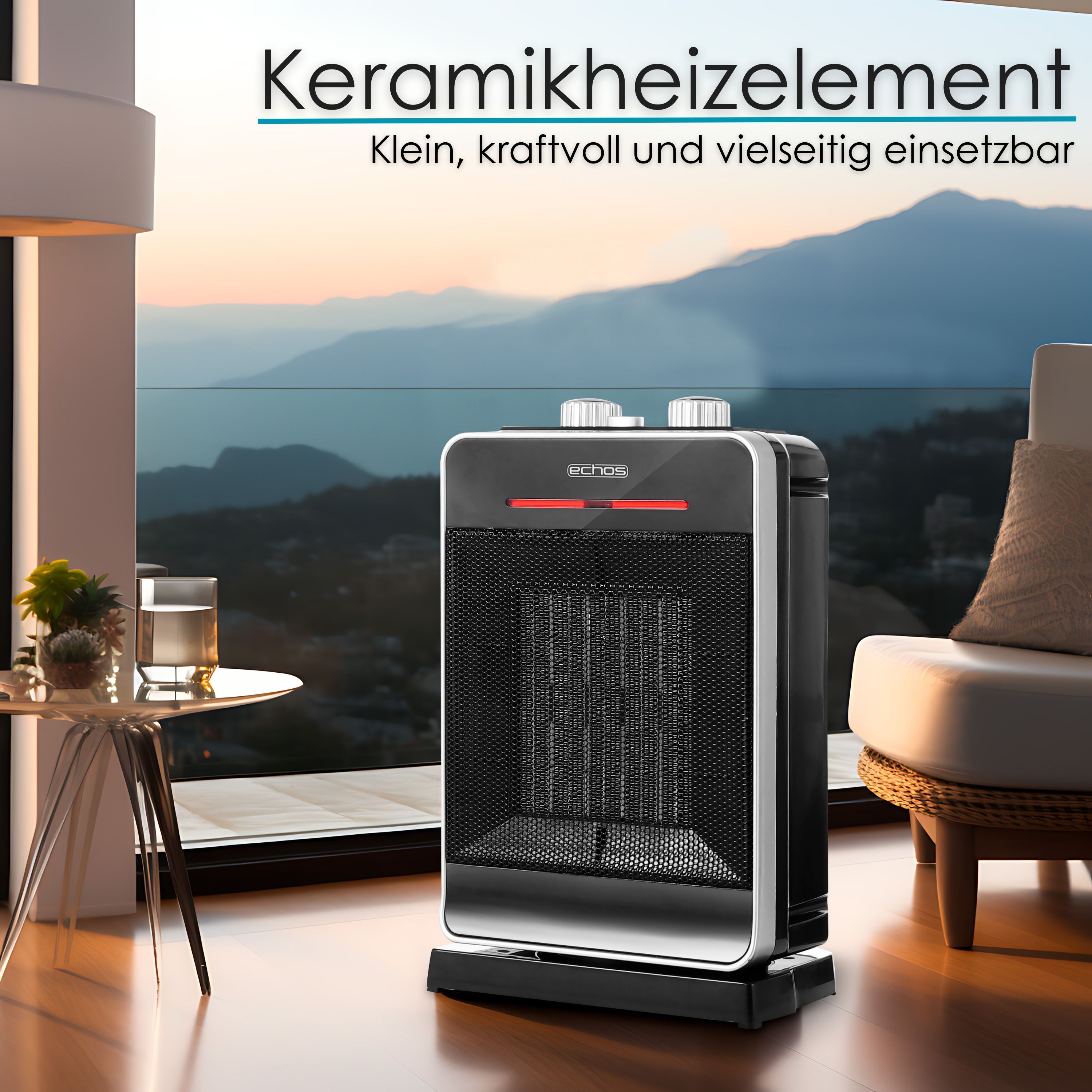 Echos Eco-356 Keramik Heizlüfter Echos Eco-356 Keramik Heizlüfter