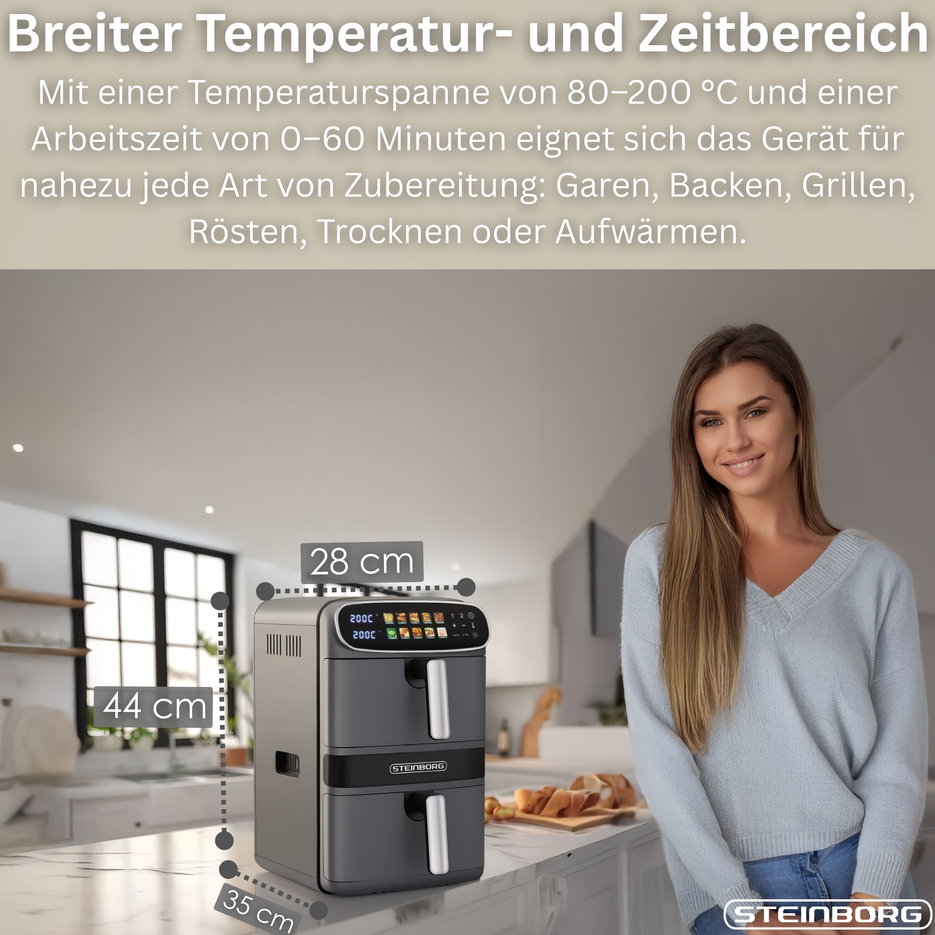 Steinborg SB-3160 Heißluftfritteuse