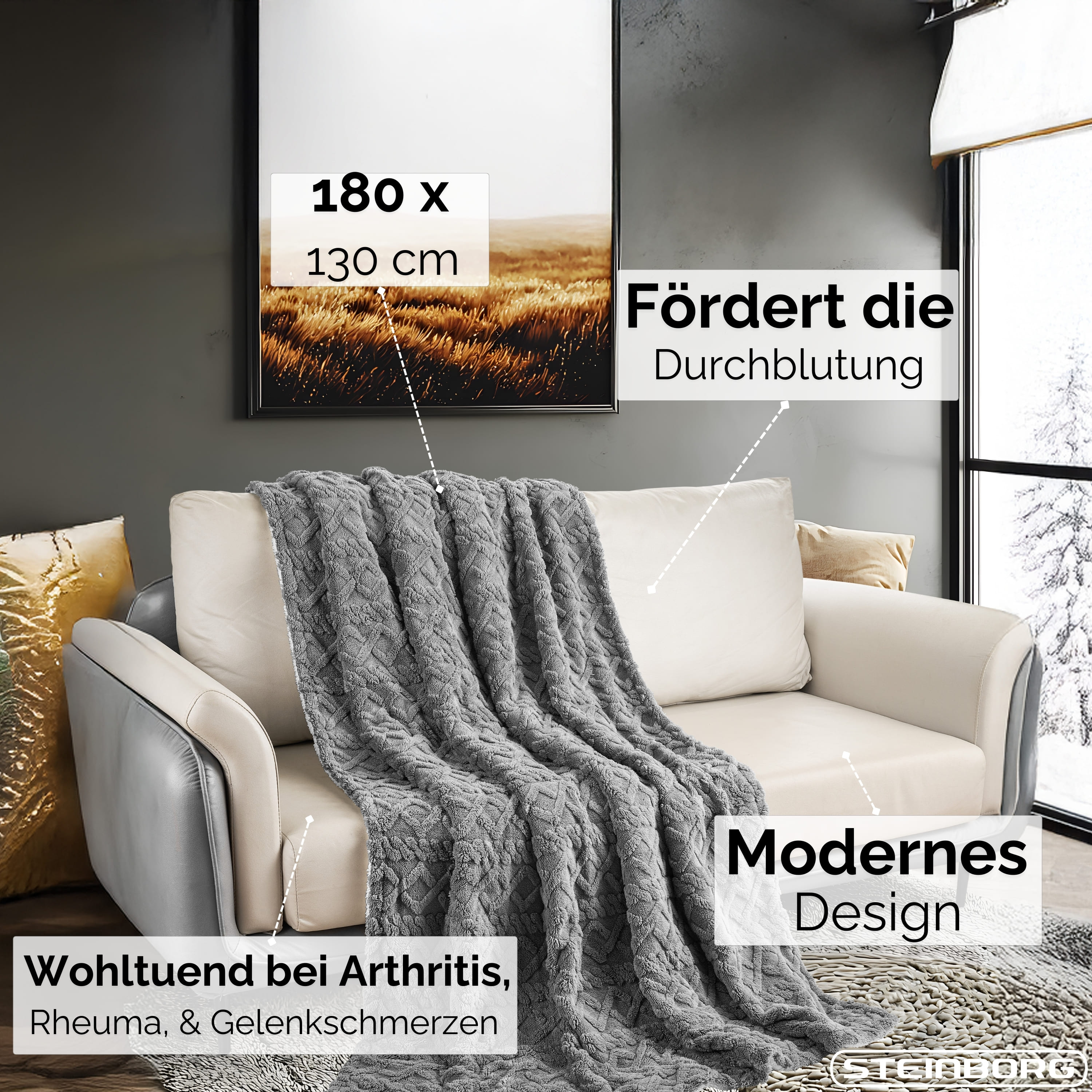 Steinborg SB-9523 Heizdecke 180*130 cm Steinborg SB-9523 Heizdecke 180*130 cm