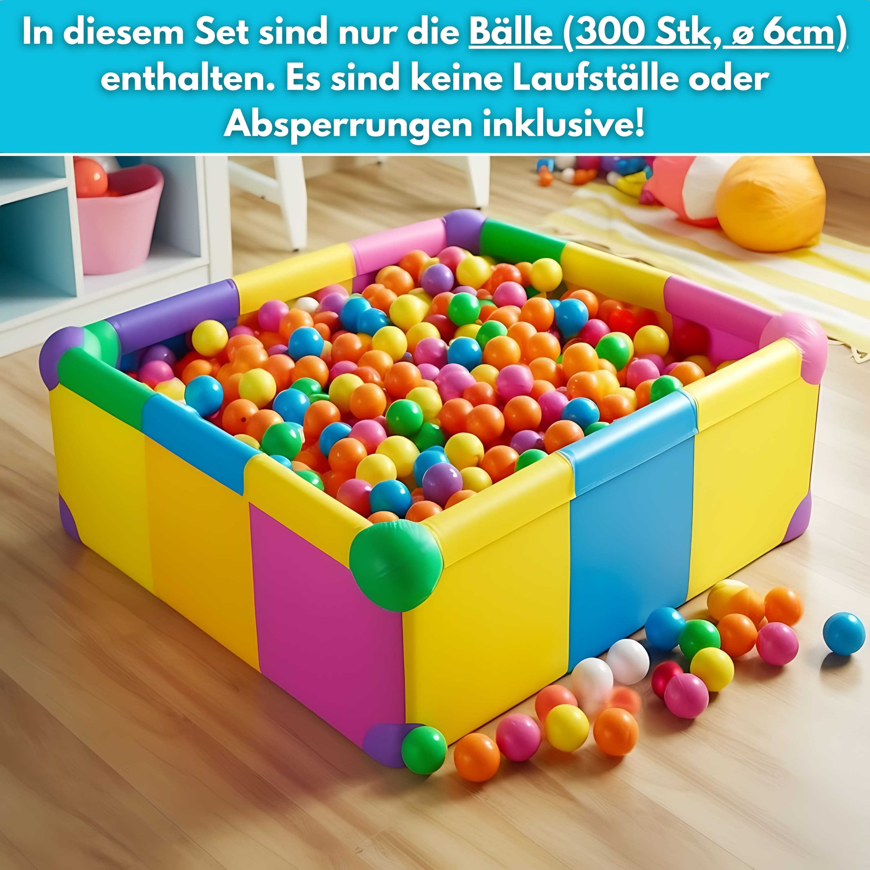 Ecosa EO-1091 Bällebad Bälle 300 Stk