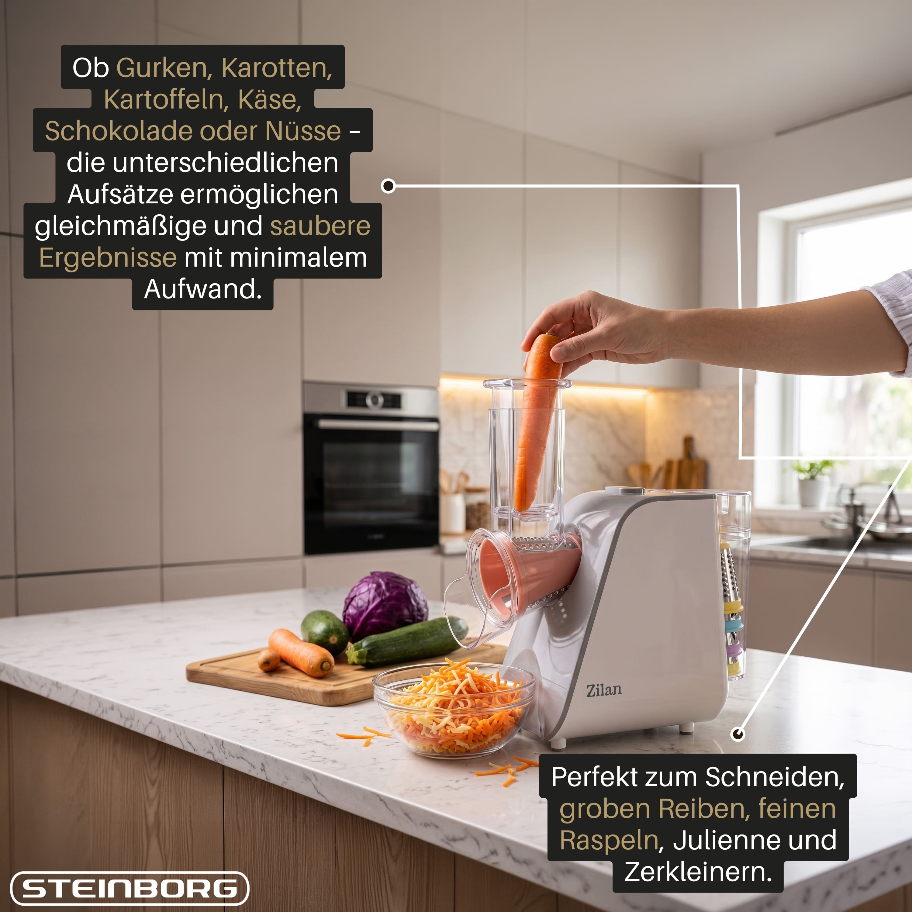 Zilan ZLN-2778 Elektrischer Gemüsehobel