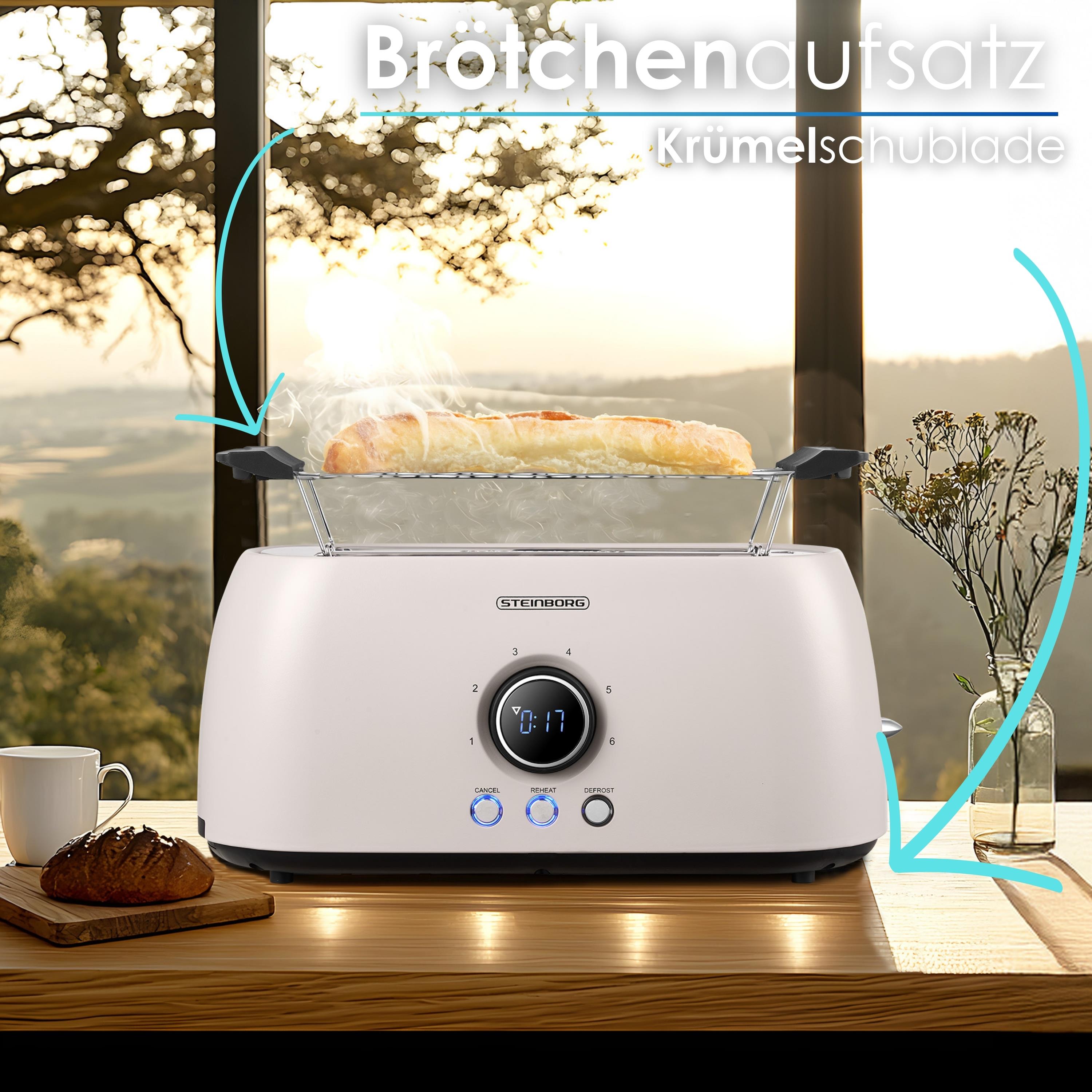 Steinborg SB-2214 Toaster 2 lang Silce Beige Steinborg SB-2214 Toaster 2 lang Silce Beige
