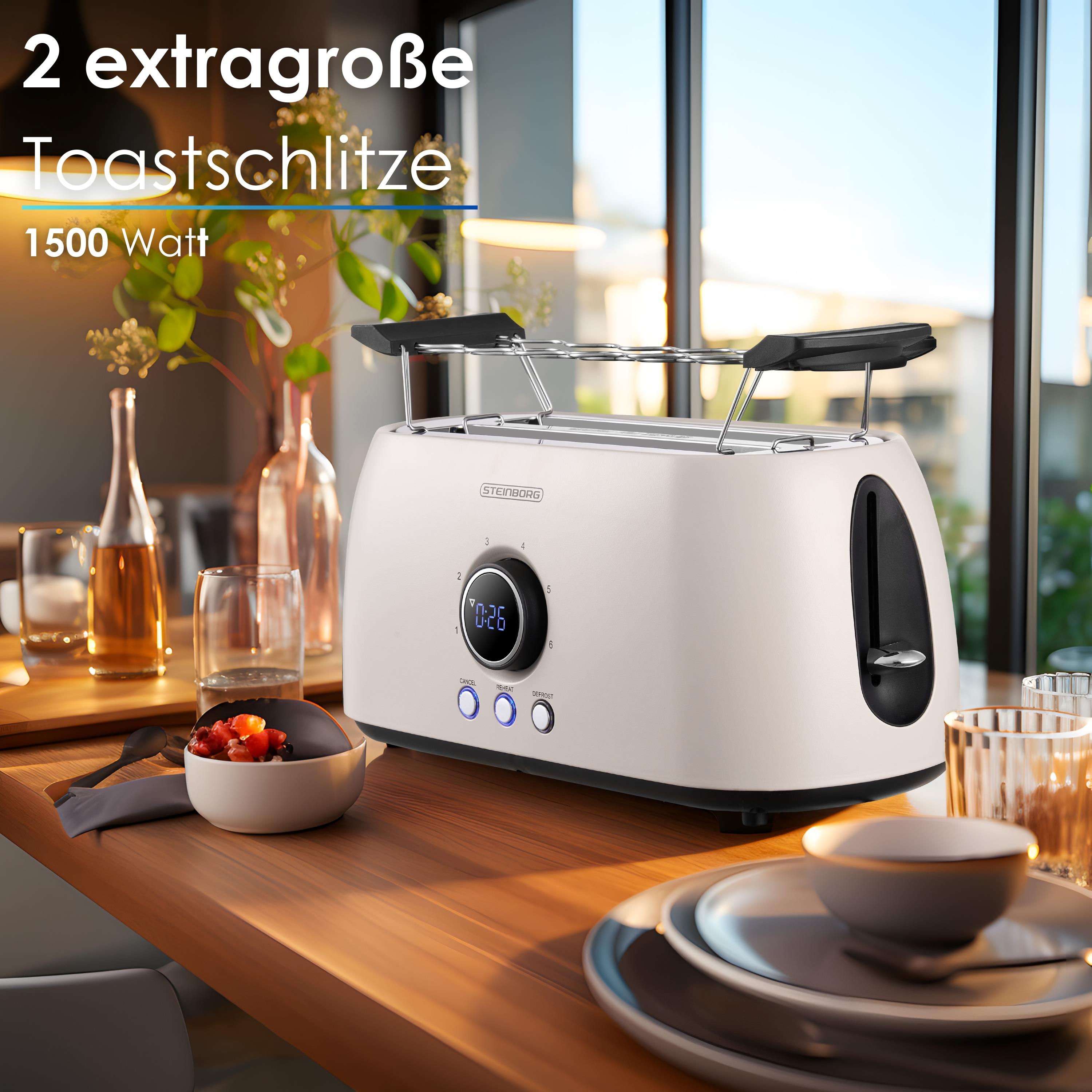 Steinborg SB-2214 Toaster 2 lang Silce Beige