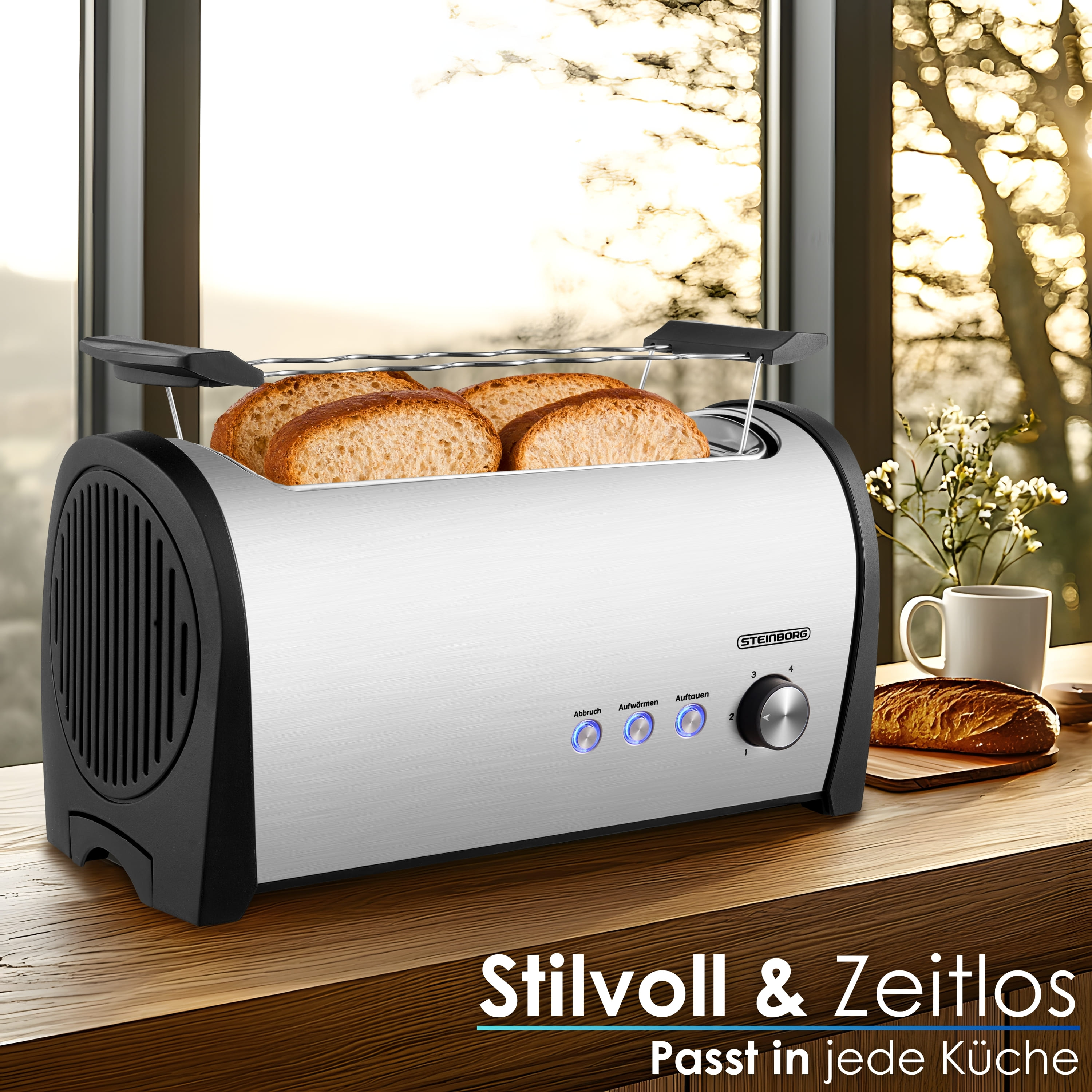 Steinborg SB-2213 Toaster 2 lang Silce