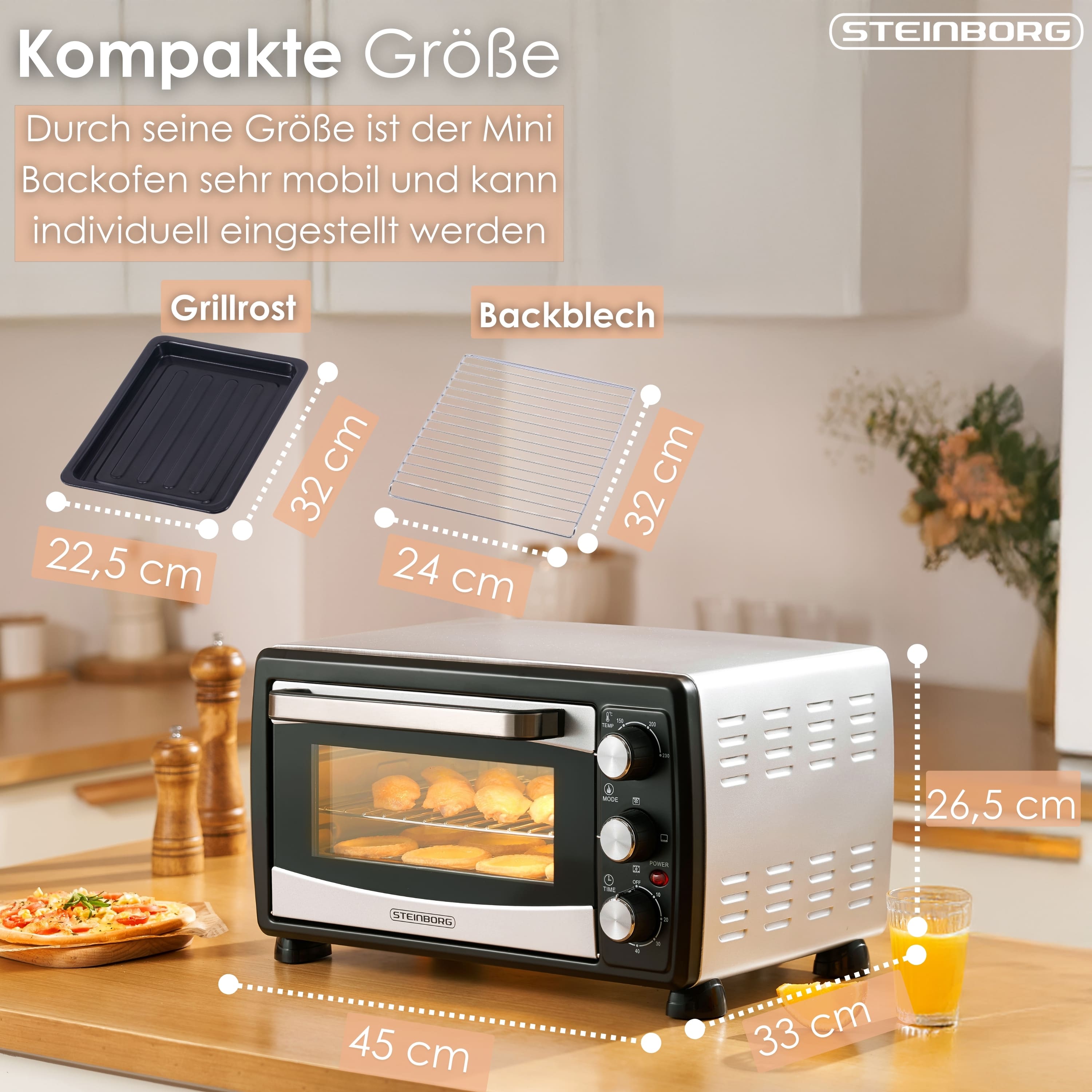 Steinborg SB-3007 Backofen 20 Liter