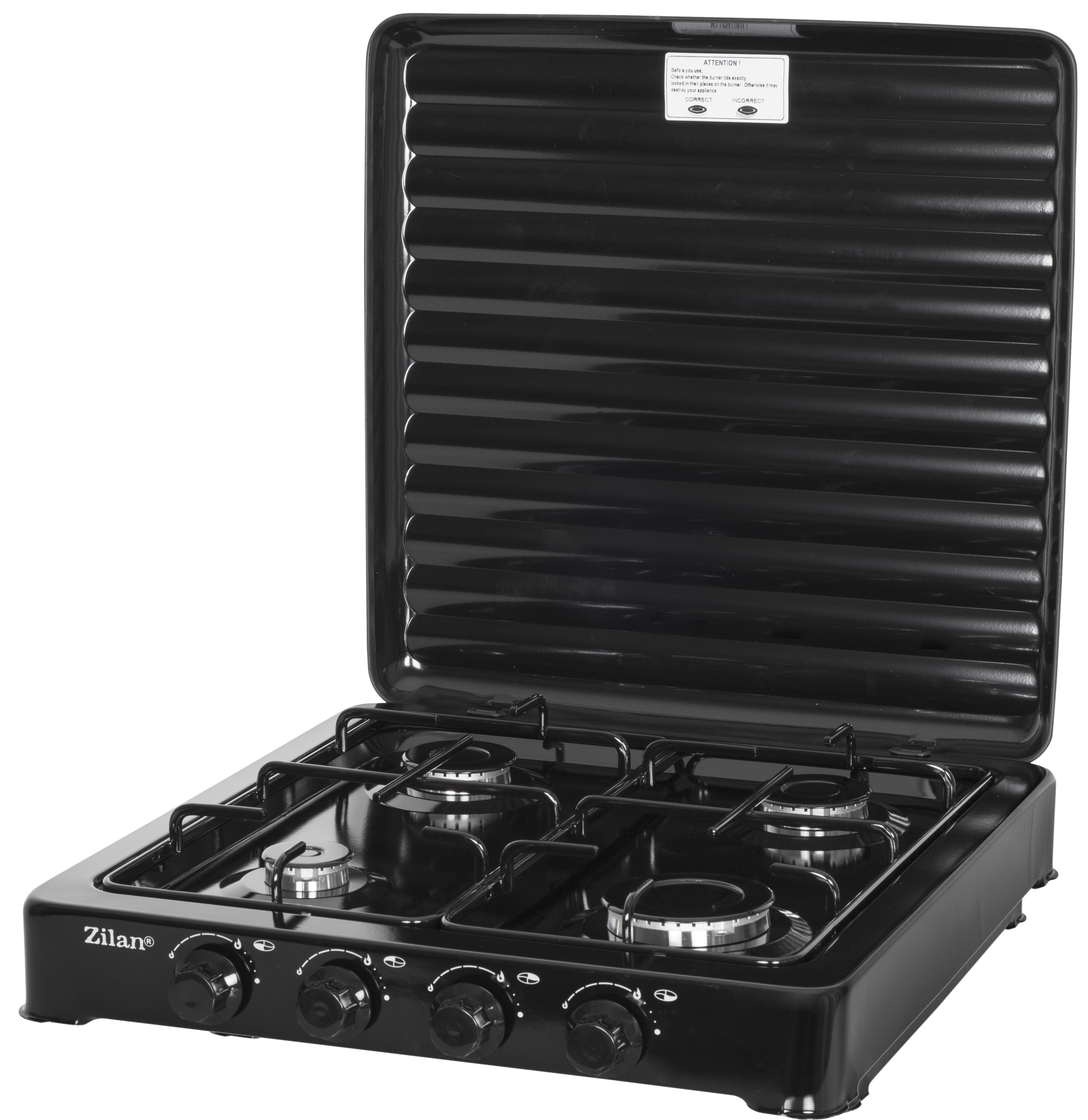 Zilan ZLN-7079 Gaskocher 4-Flammig Schwarz