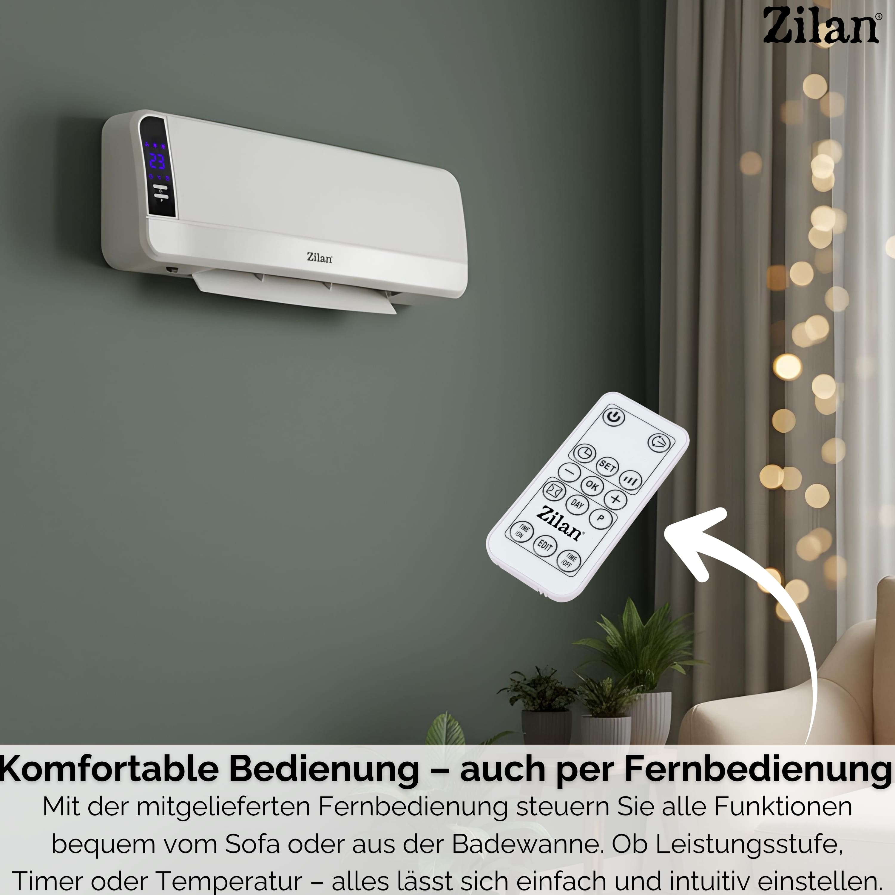 Zilan ZLN-2090 Wand Heizlüfter Zilan ZLN-2090 Wand Heizlüfter