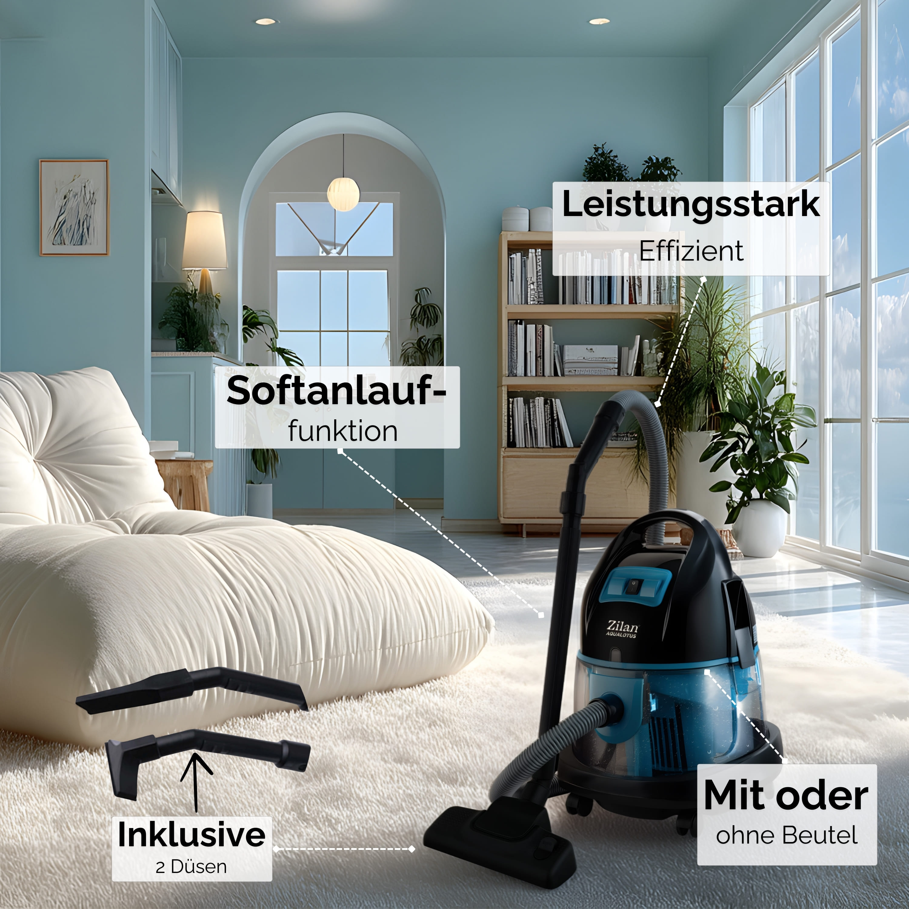 Zilan ZLN-8945 Wassersauger BLAU