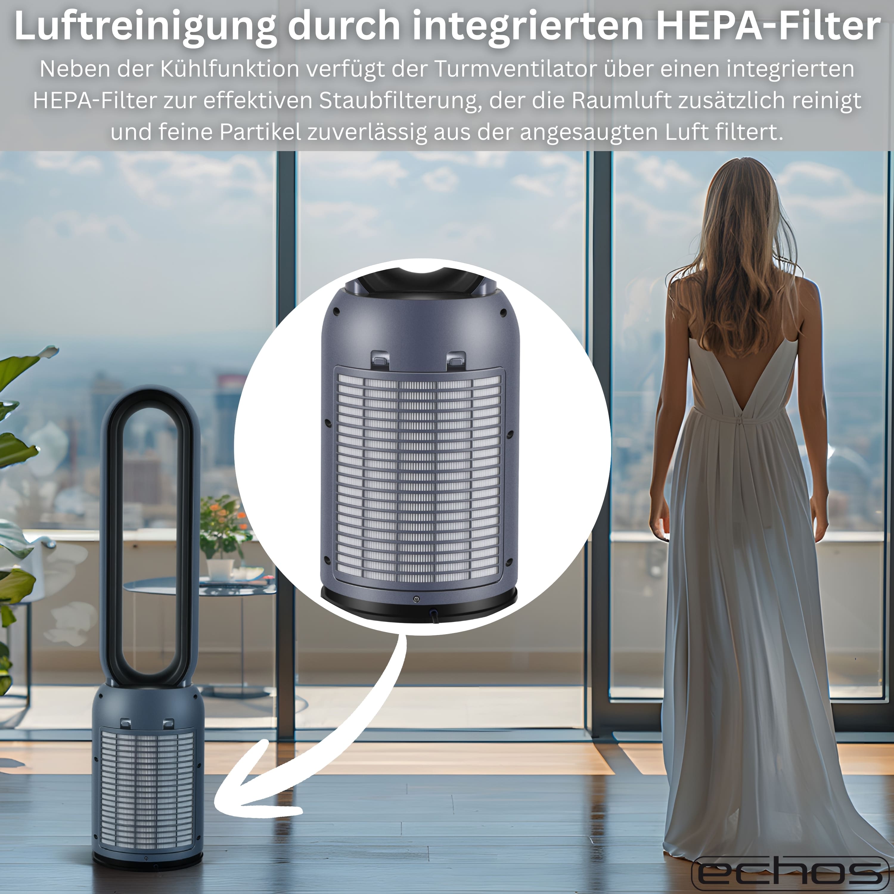 Echos Eco-1220 Echos Turmventilator