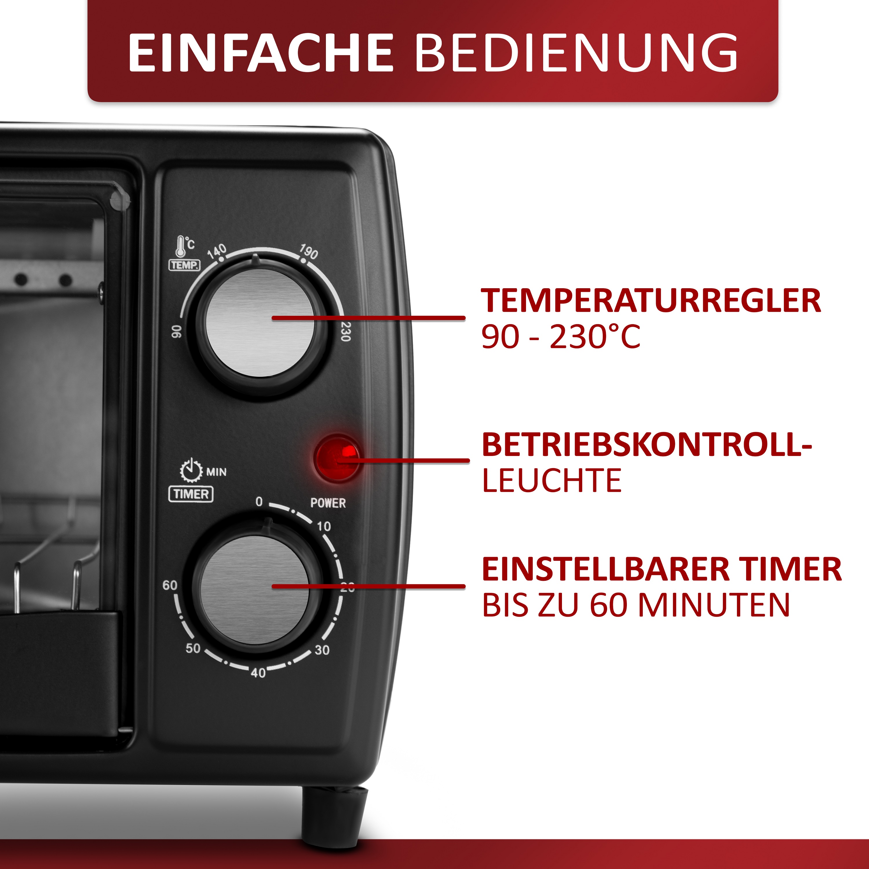 Steinborg SB-500 Mini Backofen 10 Liter Steinborg SB-500 Mini Backofen 10 Liter