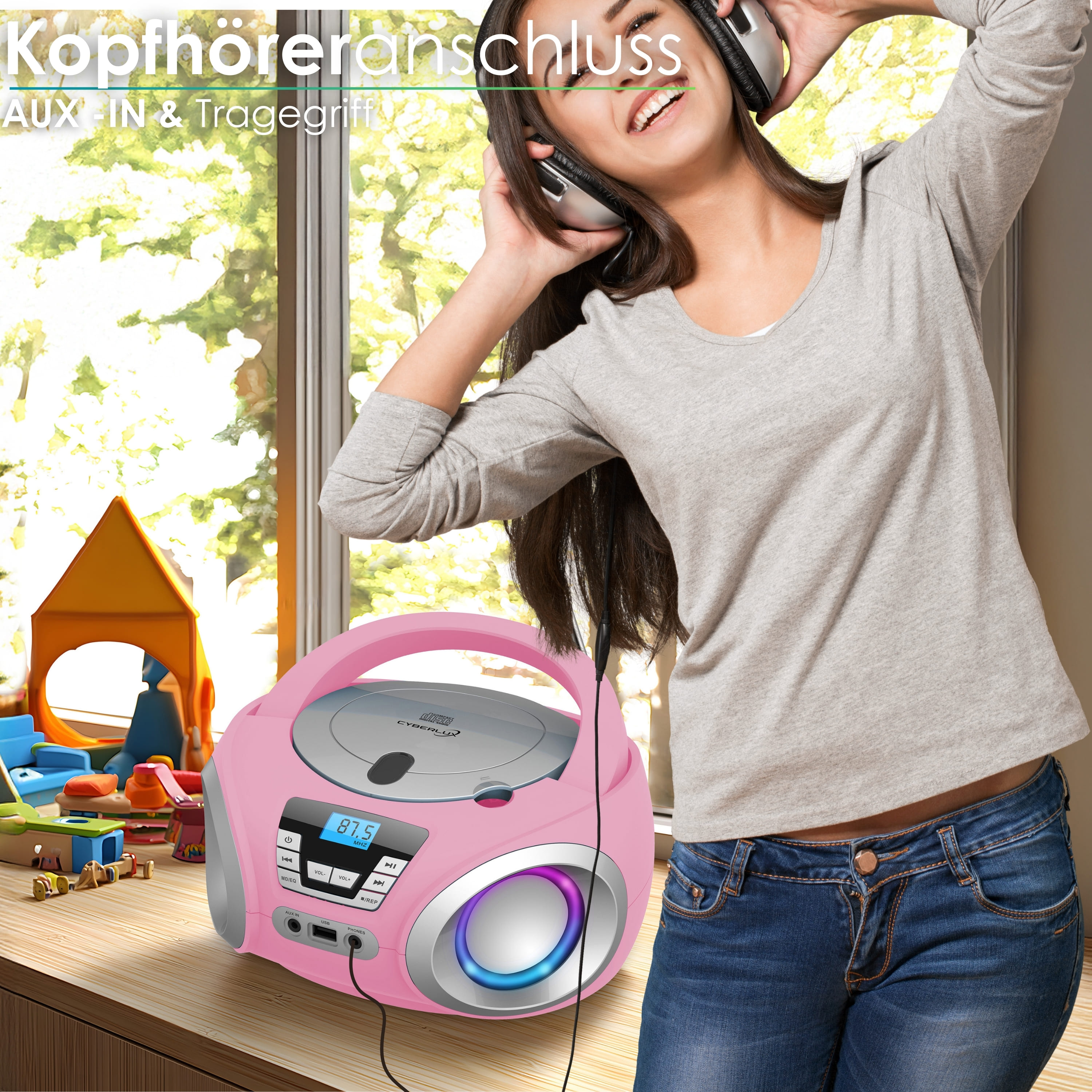 Cyberlux CL-910 CD Player Pink Cyberlux CL-910 CD Player Pink