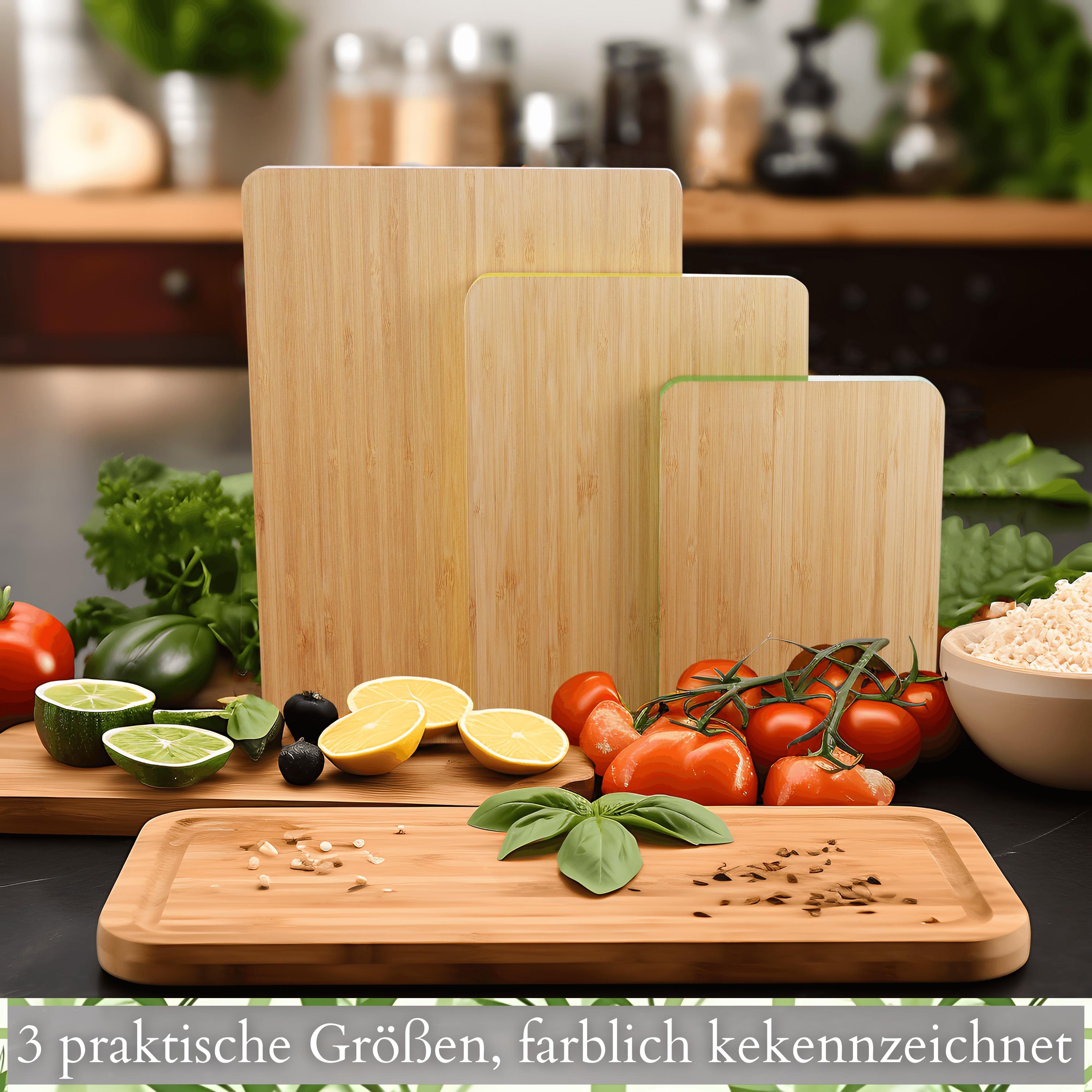 Ecosa Schneidebrett 3er Set aus nachhaltigem Bambus Ecosa Schneidebrett 3er Set aus nachhaltigem Bambus