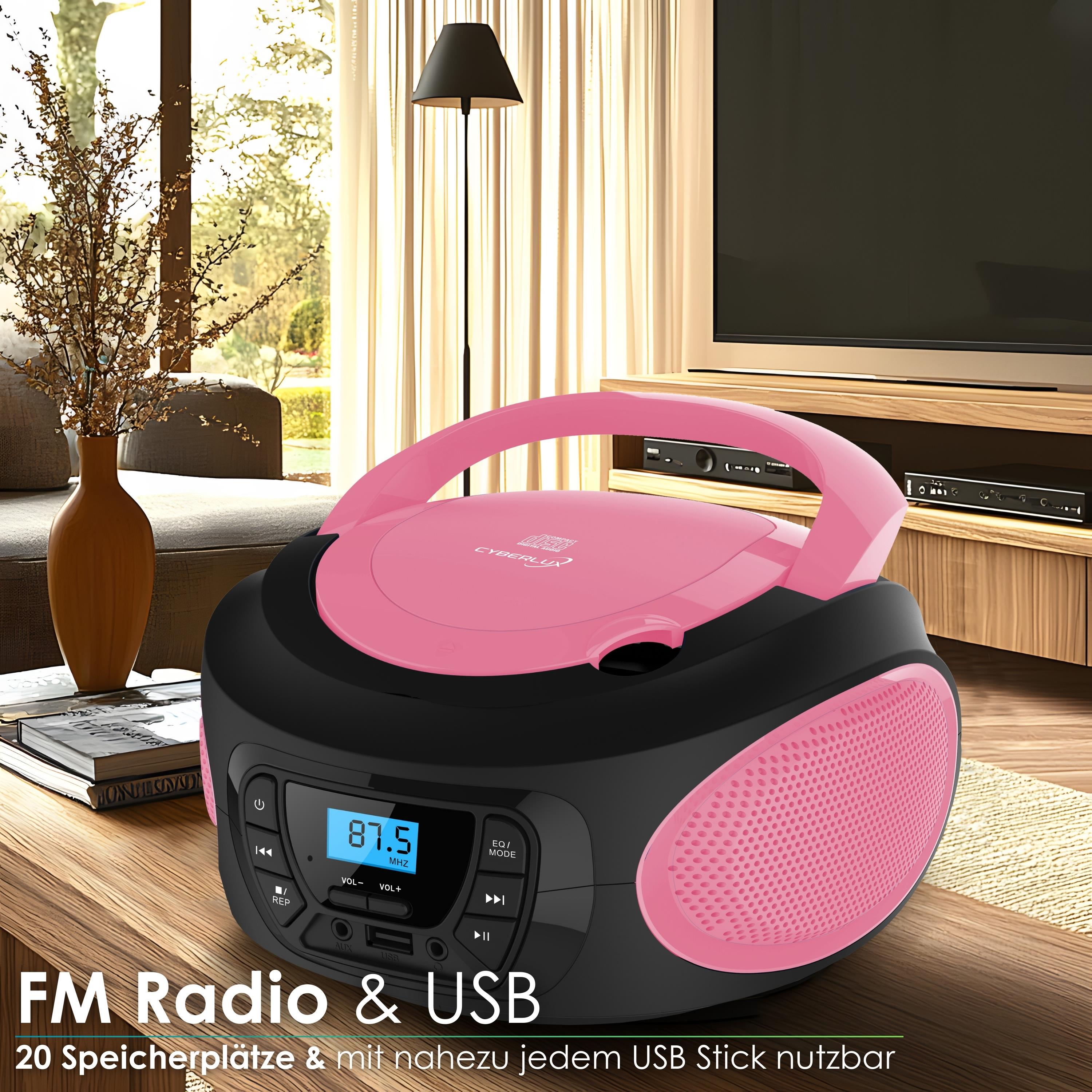 Cyberlux CL-620 CD-Player Pink Cyberlux CL-620 CD-Player Pink